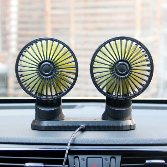 Car Usb Dual-Head Fan Air Outlet