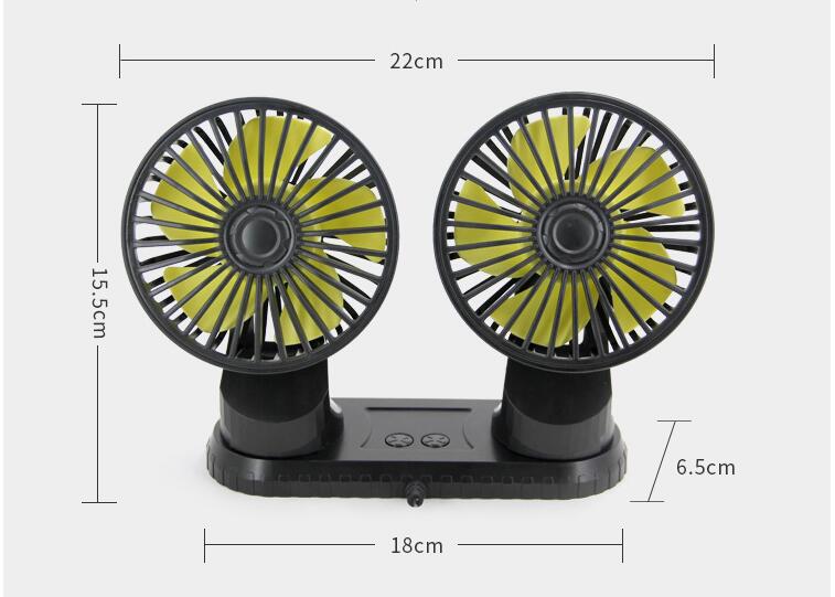 Car Usb Dual-Head Fan Air Outlet